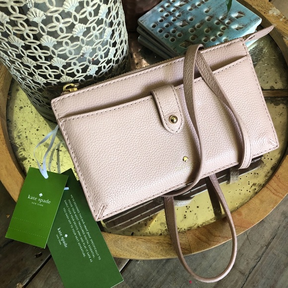 NWT Kate Spade Allegra Crossbody Wallet warmvellum - Picture 2 of 8